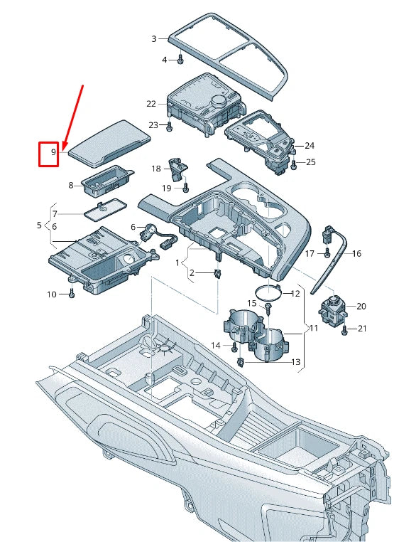 NEW AUDI Q7 4M CENTRE CONSOLE ASHTRAY TRIM RHD 4M2863440BQY9 ORIGINAL