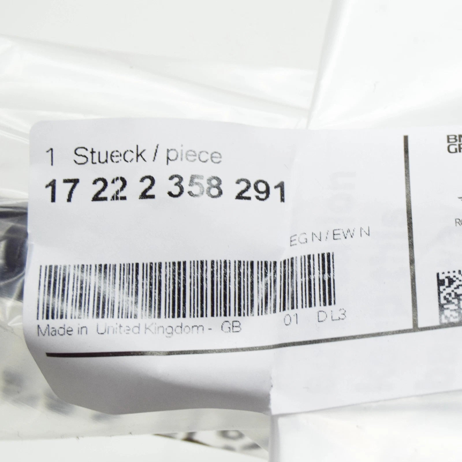 NEW BMW 3 F80 M3 3.0 PETROL 331KW ENGINE OIL COOLING PIPE 17222358291 ORIGINAL