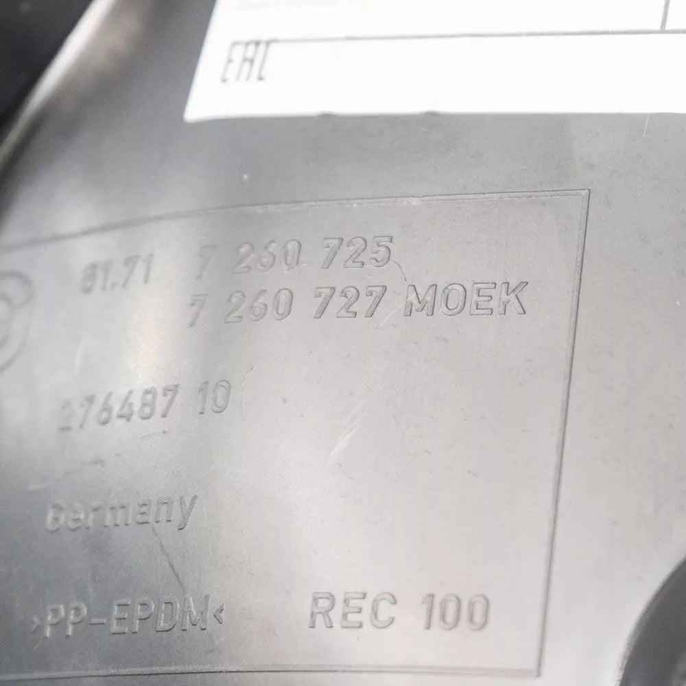 NEW BMW 3 F30 FRONT LEFT WHEEL ARCH LINER 51717260725 7260725 ORIGINAL