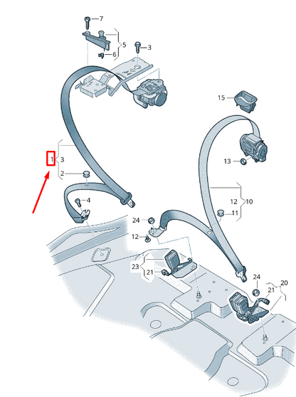 new audi e-tron ge rear left seatbelt 4ke857805a v04 4ke857805av04 original
