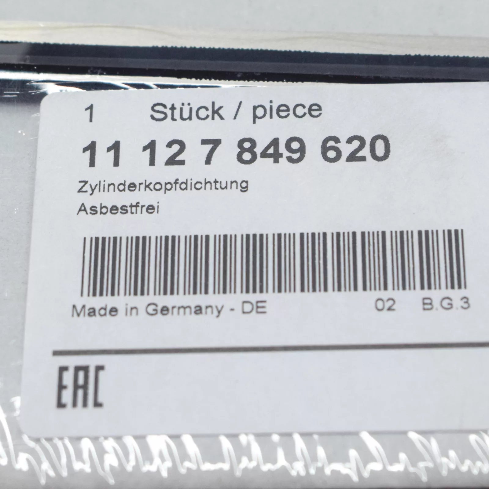 NEW BMW 3 F30, F80 ENGINE CYLINDER HEAD GASKET 11127849620 7849620 ORIGINAL