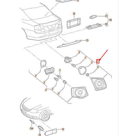 NEW VOLKSWAGEN JETTA A5 REAR LEFT INNER TAILLIGHT 1K5945093G ORIGINAL