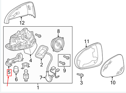 NEW VW TOUAREG 7P FRONT RIGHT TURN LIGHT 7P6949102 ORIGINAL