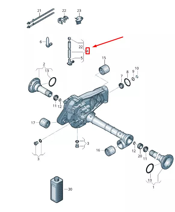 NEW VW TOUAREG 7P MK2 GEAR HOUSING FLANGED SHAFT BREATHER 0AA301047P