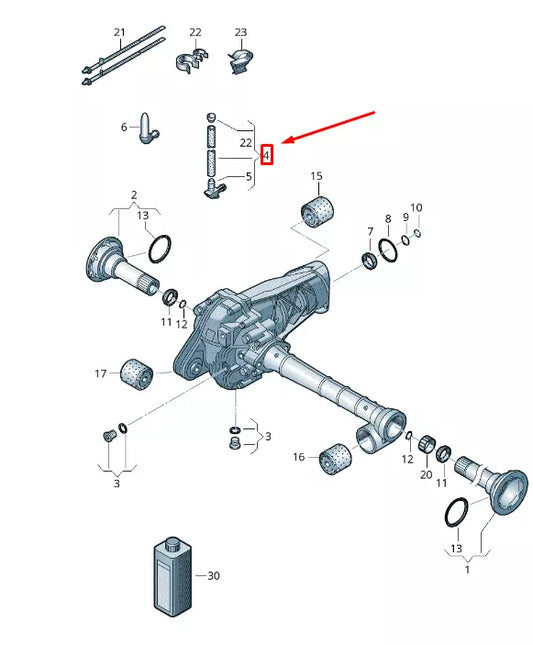 NEW VW TOUAREG 7P MK2 GEAR HOUSING FLANGED SHAFT BREATHER 0AA301047P