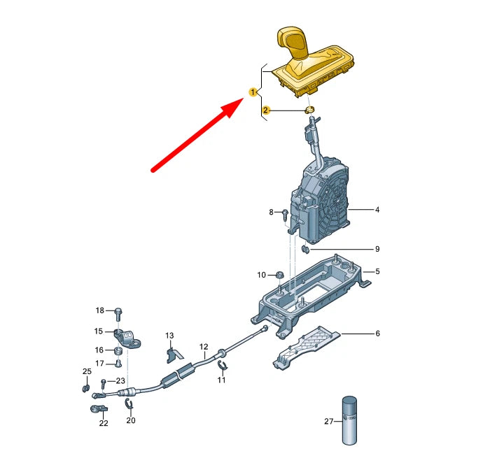 NEW VW ARTEON 3H7 GEAR SHIFTING KNOB LEVER COVER LHD 3G1713203NDWE ORIGINAL