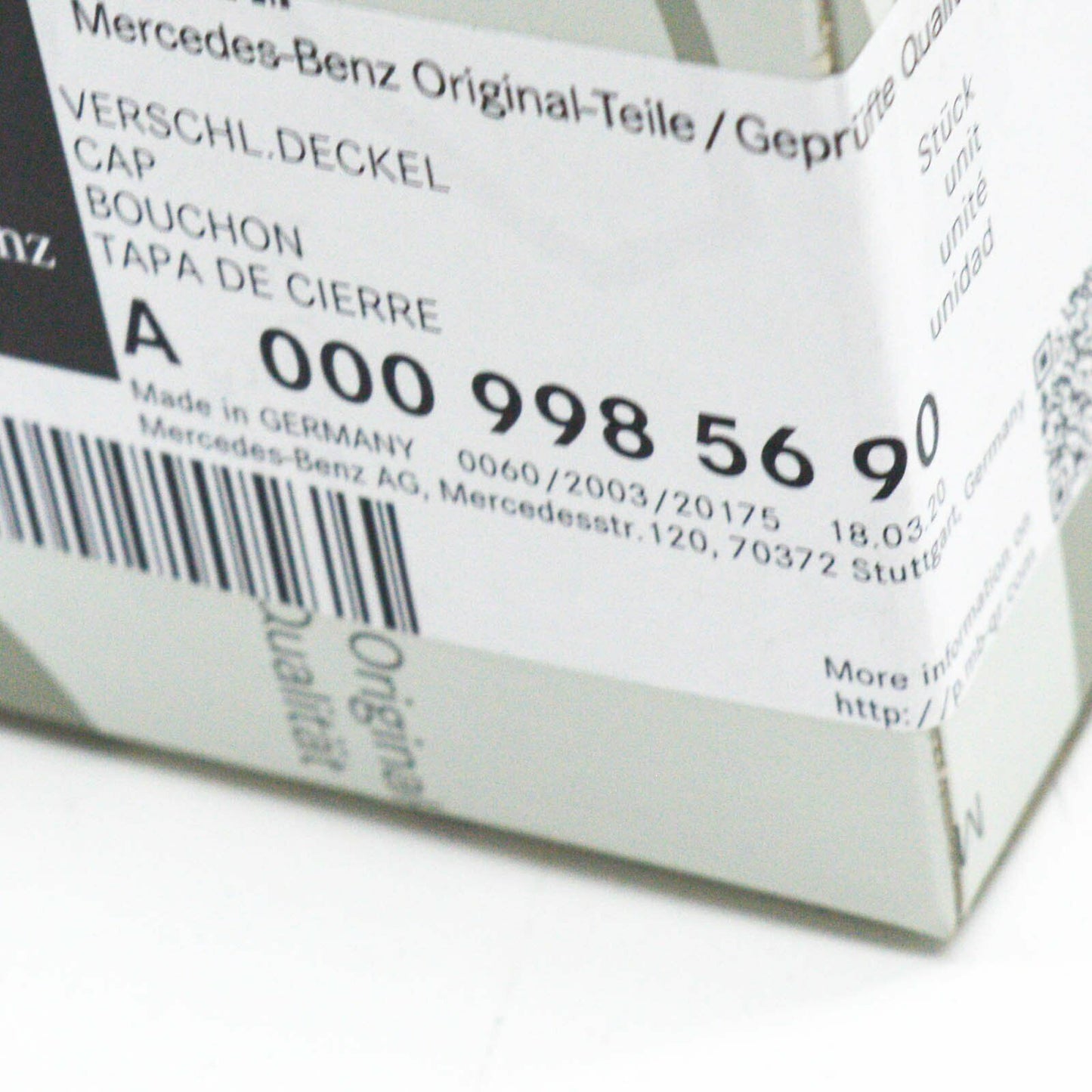 NEW MERCEDES-BENZ GLKX204 ENGINE EXPANSION PLUG A0009985690 ORIGINAL