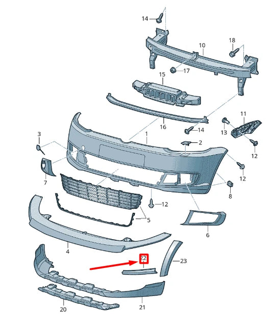 NEW VW CADDY 2K MK3 FRONT LEFT BUMPER FOAM FILLER PIECE 2K5807549