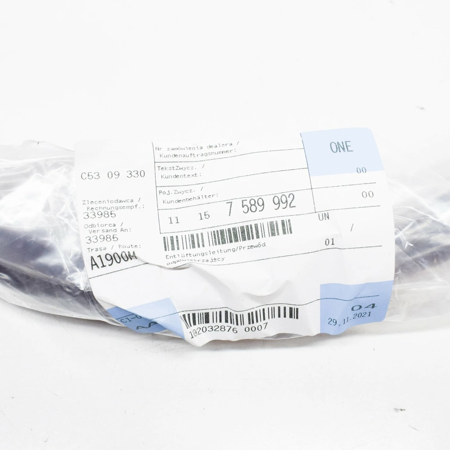 NEW BMW E70 E71 SAC SUV CRANKCASE VENTILATION PIPE 7589992 11157589992 ORIGINAL