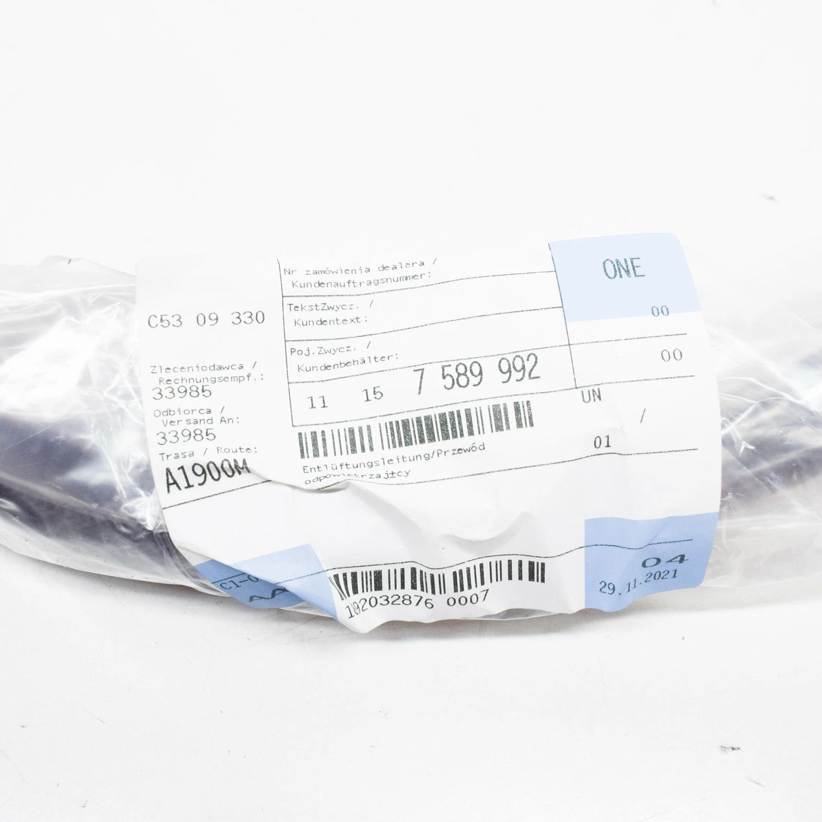 NEW BMW E70 E71 SAC SUV CRANKCASE VENTILATION PIPE 7589992 11157589992 ORIGINAL