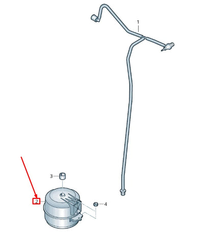 NEW VOLKSWAGEN CRAFTER 2F MK1 VACUUM RESERVOIR LHD 2E0611035A ORIGINAL