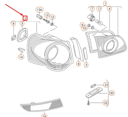 NEW VW PASSAT VARIANT B6 REAR LEFT OUTER TAILLIGHT 3C9945095P ORIGINAL