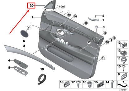 NEW BMW 5 F07 FRONT RIGHT MIRROR TRIANGLE COVER 51417348994 7348994 ORIGINAL