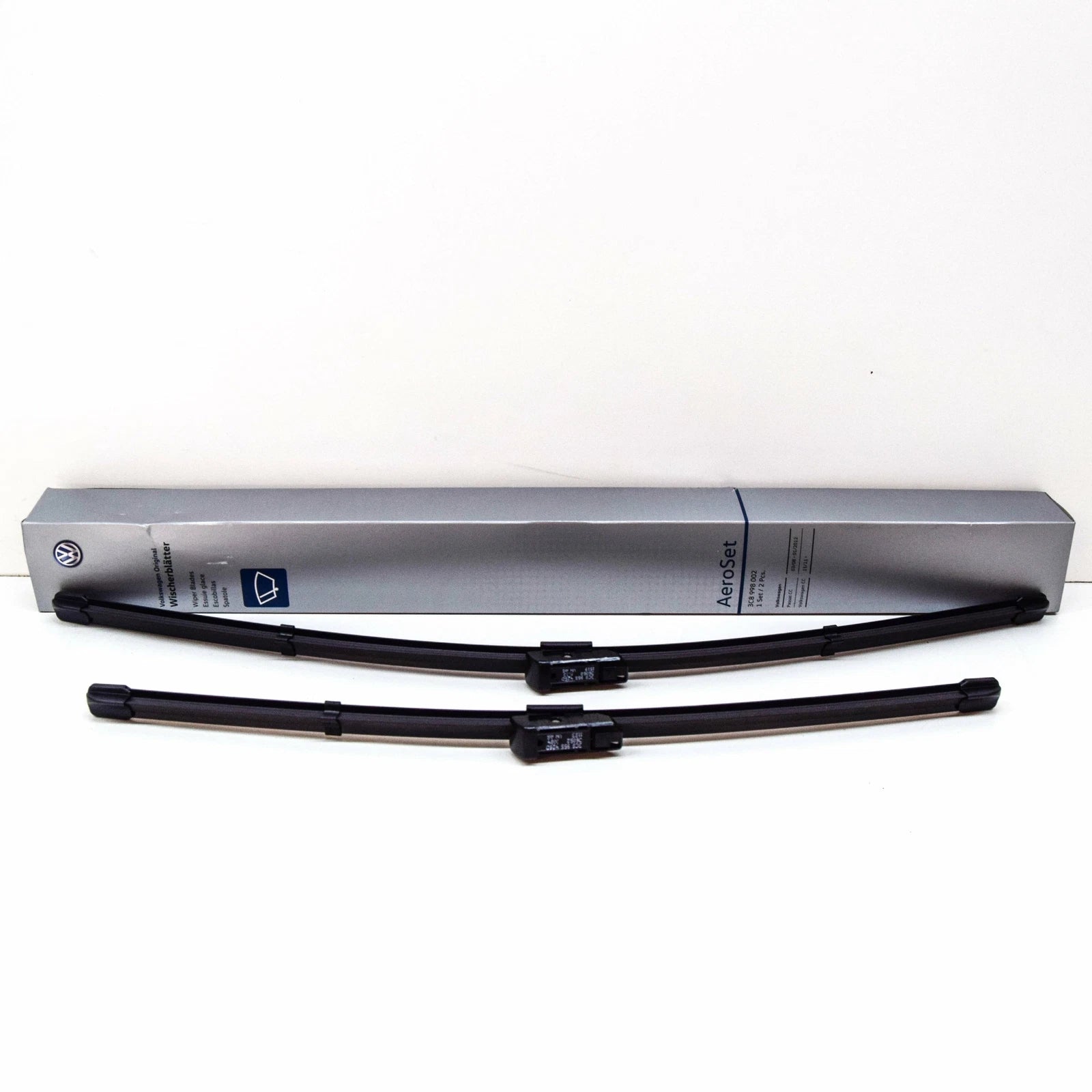 NEW VOLKSWAGEN CC FRONT WINDSHIELD WIPER BLADES SET LHD AERO 3C8998002