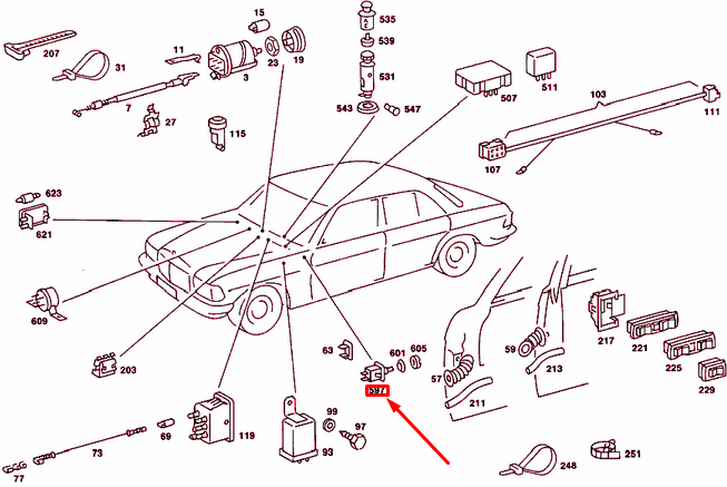 NEW MERCEDES-BENZ S W116 DOOR CONTACT SWITCH A2018202110 ORIGINAL