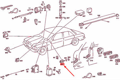 NEW MERCEDES-BENZ S W116 DOOR CONTACT SWITCH A2018202110 ORIGINAL