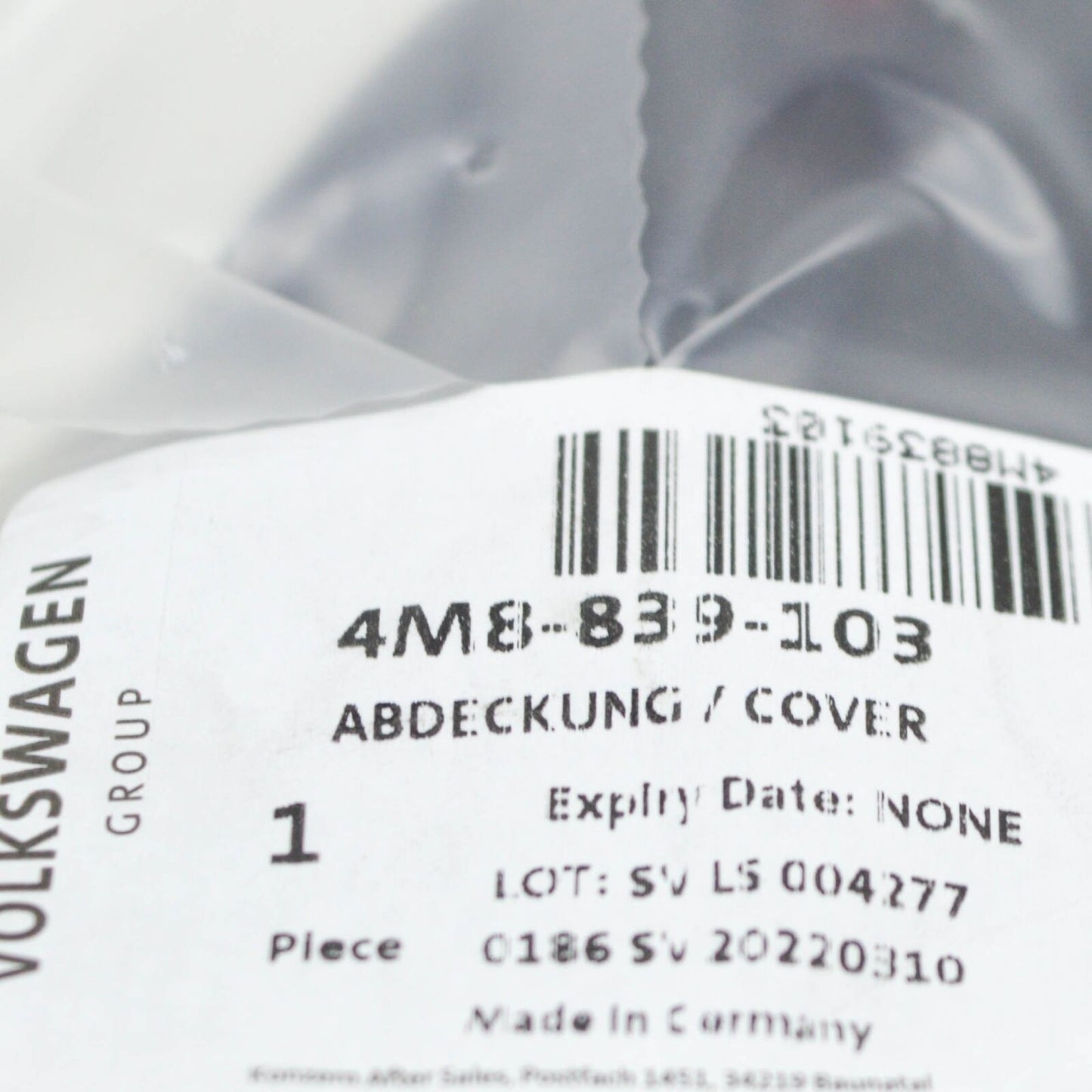 NEW AUDI Q8 RSQ8 4MN REAR LEFT DOOR PANEL INNER COVER 4M8839103 ORIGINAL