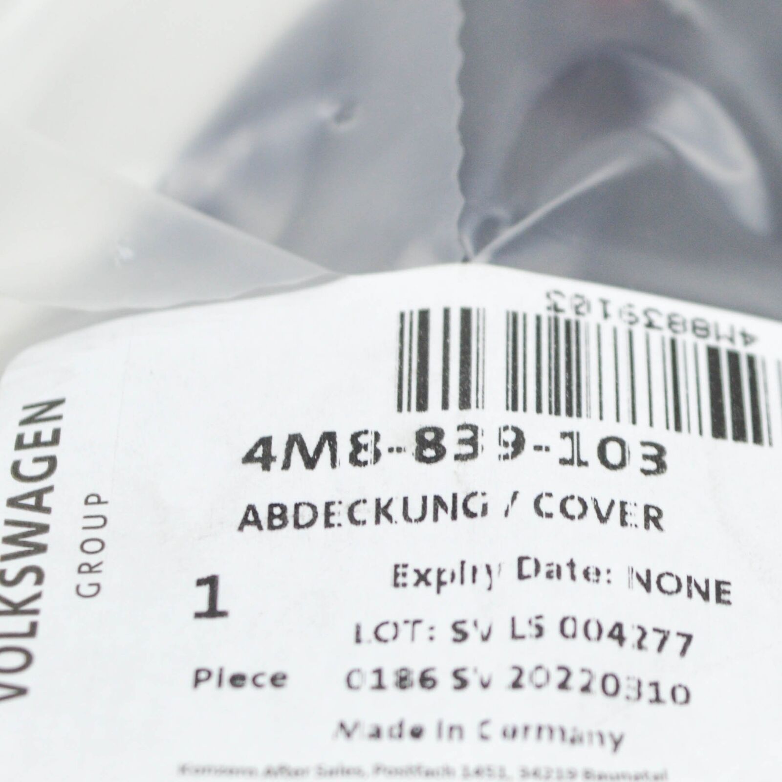 NEW AUDI Q8 RSQ8 4MN REAR LEFT DOOR PANEL INNER COVER 4M8839103 ORIGINAL