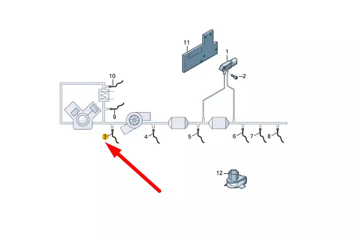NEW VW TRANSPORTER T6 EXHAUST GAS TEMP SENSOR BEFORE TURBO 04L906088DF ORIGINAL