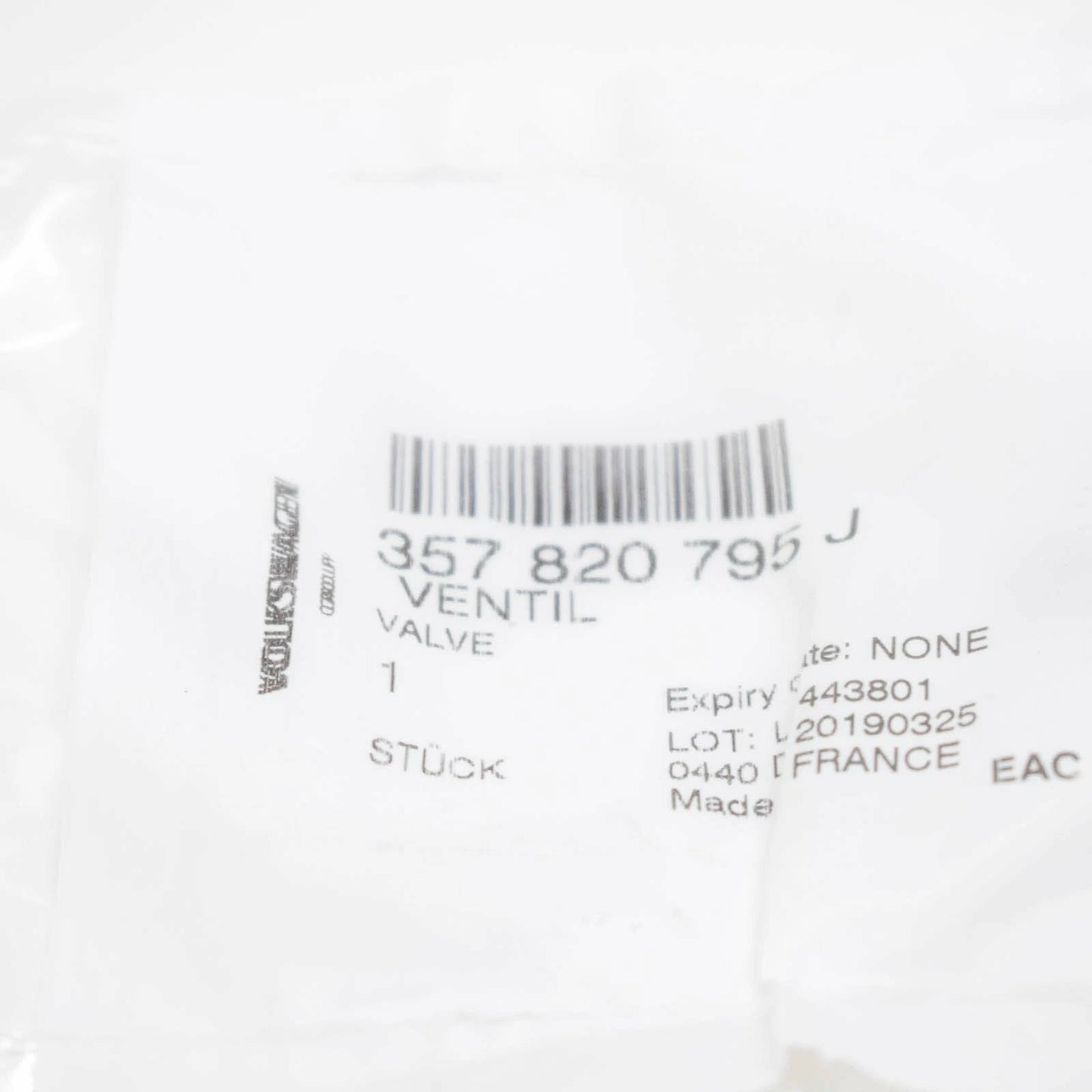 NEW AUDI A3 8L A/C CONDENSER VALVE FEED 357820795J