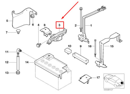NEW BMW 3 E46 BATTERY HOLDER 61218370984 8370984 ORIGINAL