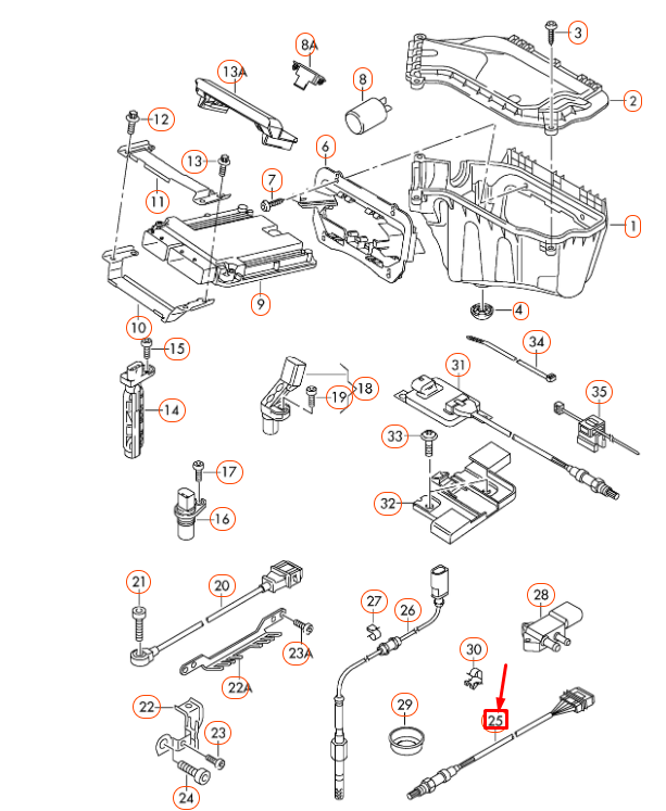 NEW AUDI A4 B8 LAMBDA PROBE 8R0906262 ORIGINAL