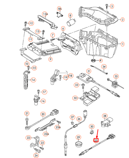 NEW AUDI A4 B8 LAMBDA PROBE 8R0906262 ORIGINAL