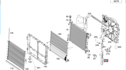 NEW MERCEDES-BENZ SL R231 RADIATOR AIR DUCT A2315050988 ORIGINAL