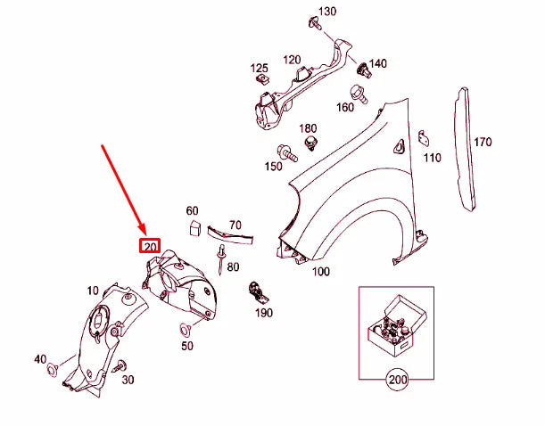 NEW MB CITAN W415 FRONT LEFT WHEELHOUSE COVER REAR PART A4156840477 ORIGINAL