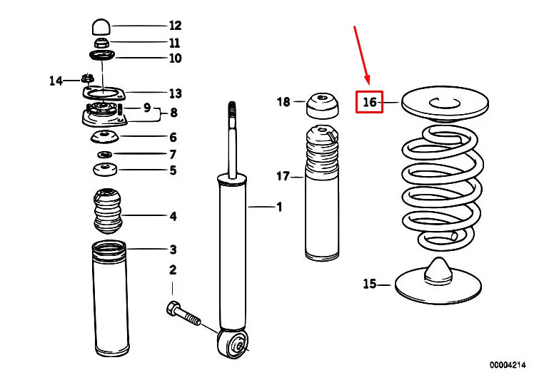NEW BMW 3 E36 REAR AXLE UPPER SPRING PAD 33531091599 ORIGINAL