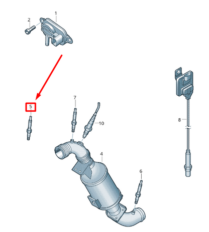 new volkswagen crafter 2f mk1 exhaust gas temperature sensor 070906088 original