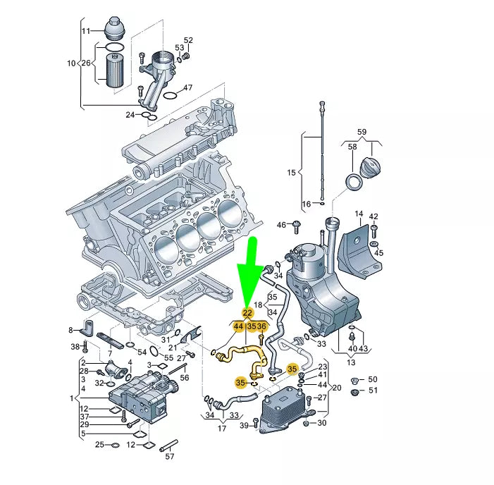 NEW AUDI R8 42 OIL HOSE 420117413K ORIGINAL 420-117-413-K