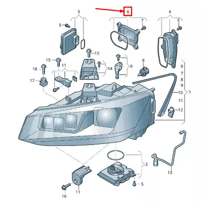 NEW AUDI Q2 GA RIGHT HEADLIGHT COVER CAP 81A941158A