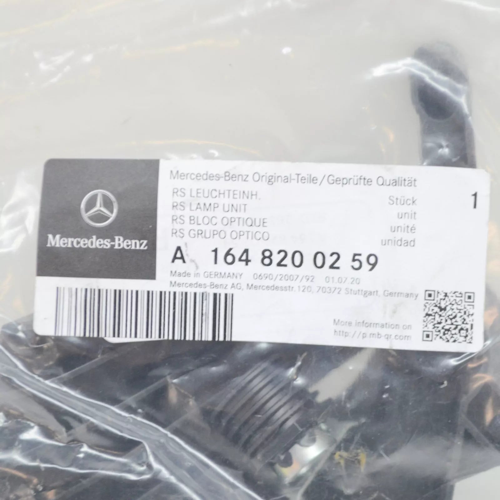 NEW MERCEDES-BENZ M-CLASS W164 RIGHT HEADLIGHT REPAIR KIT A1648200259 ORIGINAL
