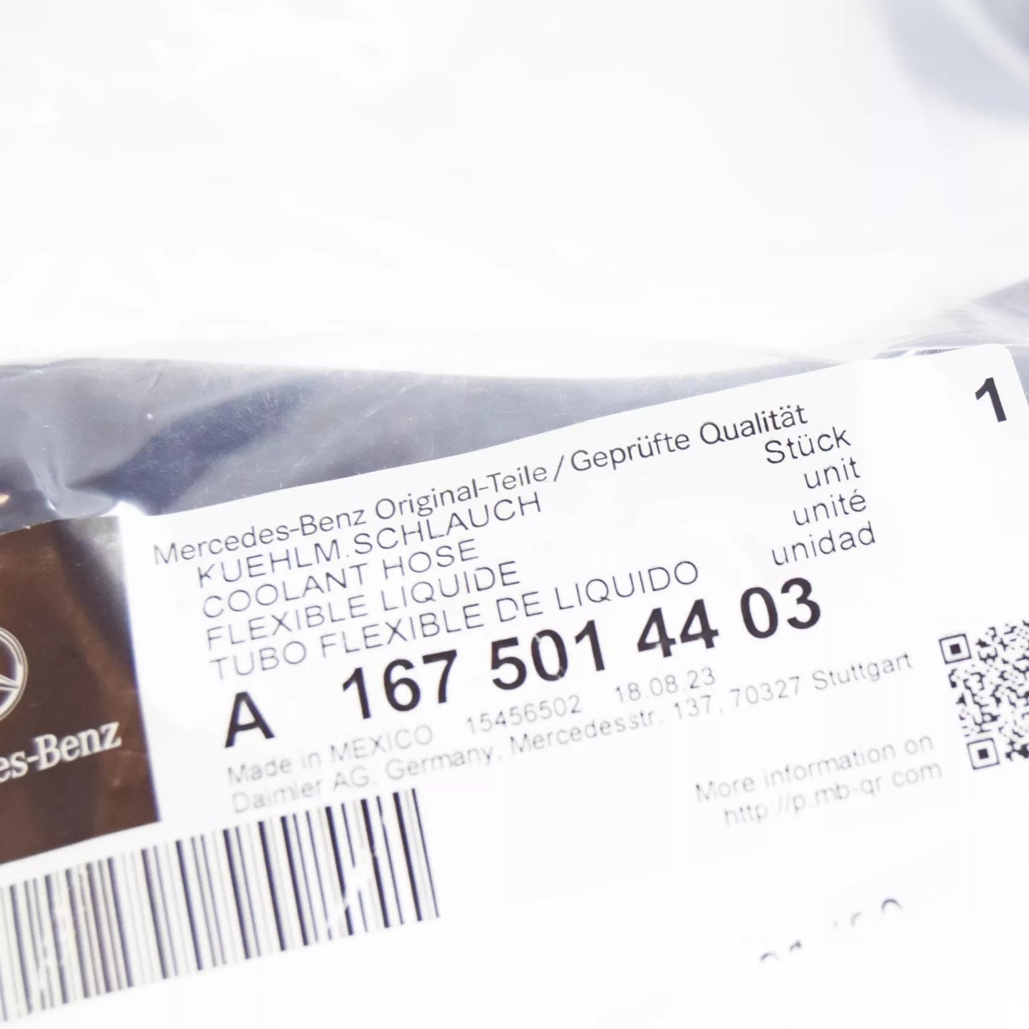 NEW MERCEDES-BENZ GLE W167 COOLANT LINE A1675014403 ORIGINAL