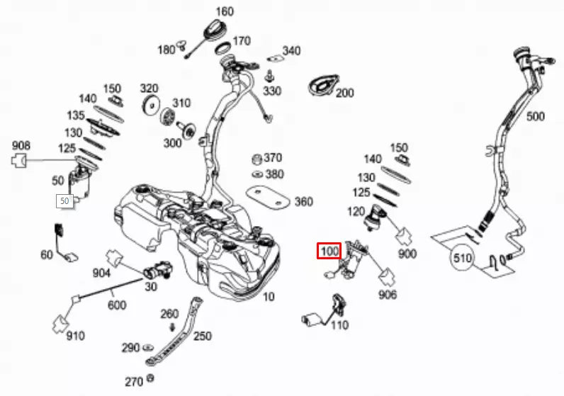 NEW MERCEDES BENZ C W204 LEFT FUEL PUMP GAS ASSEMBLY A2044701694 ORIGINAL