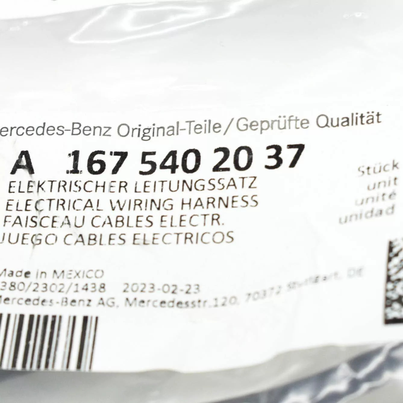 NEW MERCEDES-BENZ GLE W167 FRONT 360° CAMERA WIRING HARNESS A1675402037 ORIGINAL