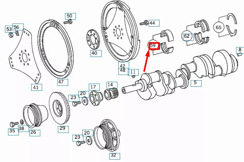 NEW MERCEDES-BENZ SL R129 CRANKSHAFT BEARING SHELL SET A1160300740 ORIGINAL
