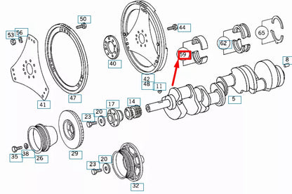 NEW MERCEDES-BENZ SL R129 CRANKSHAFT BEARING SHELL SET A1160300740 ORIGINAL