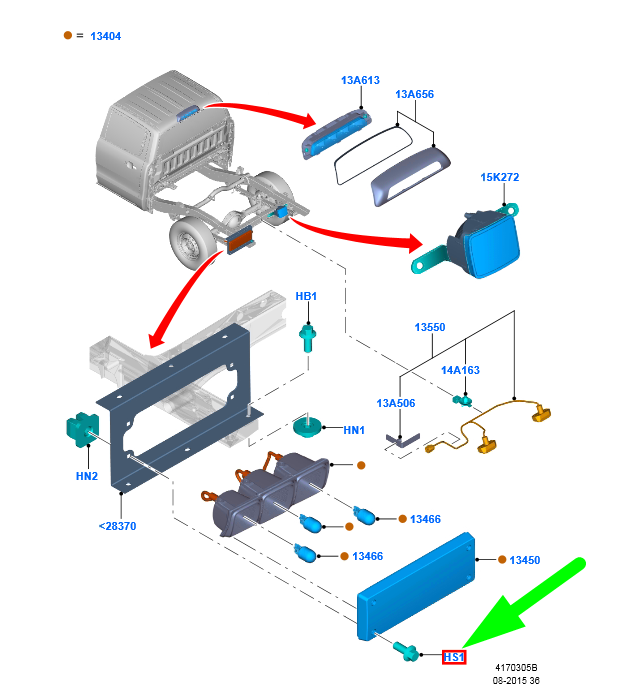 new ford ranger mk3 rear lamp screw w506968-s303 1433858 original