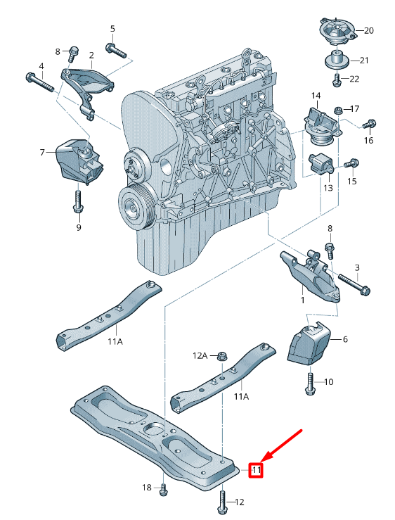 new volkswagen crafter 2f mk1 transmission carrier 2e0399227 original