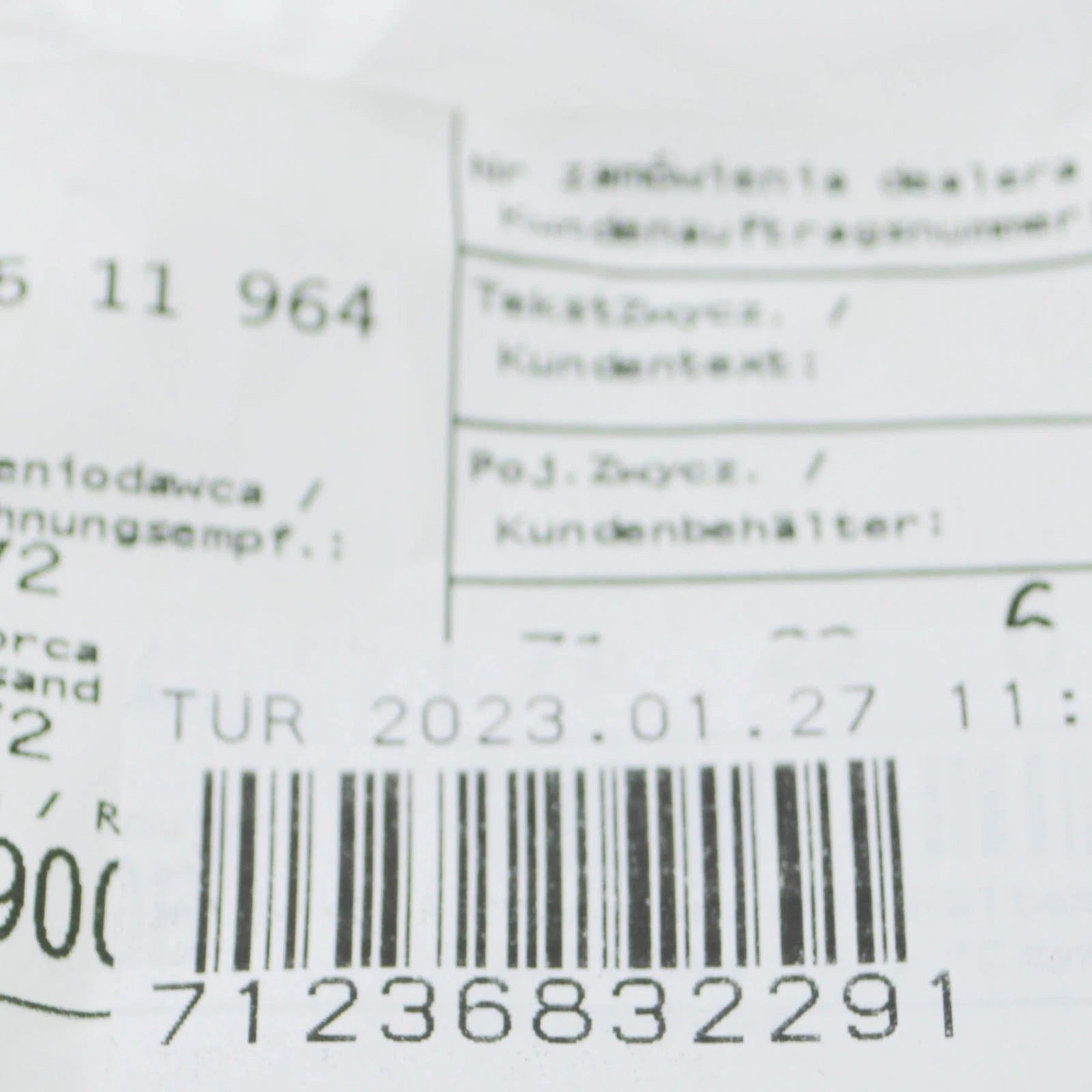 NEW BMW 5 G30 COOLANT LABEL 71236832291 6832291 ORIGINAL