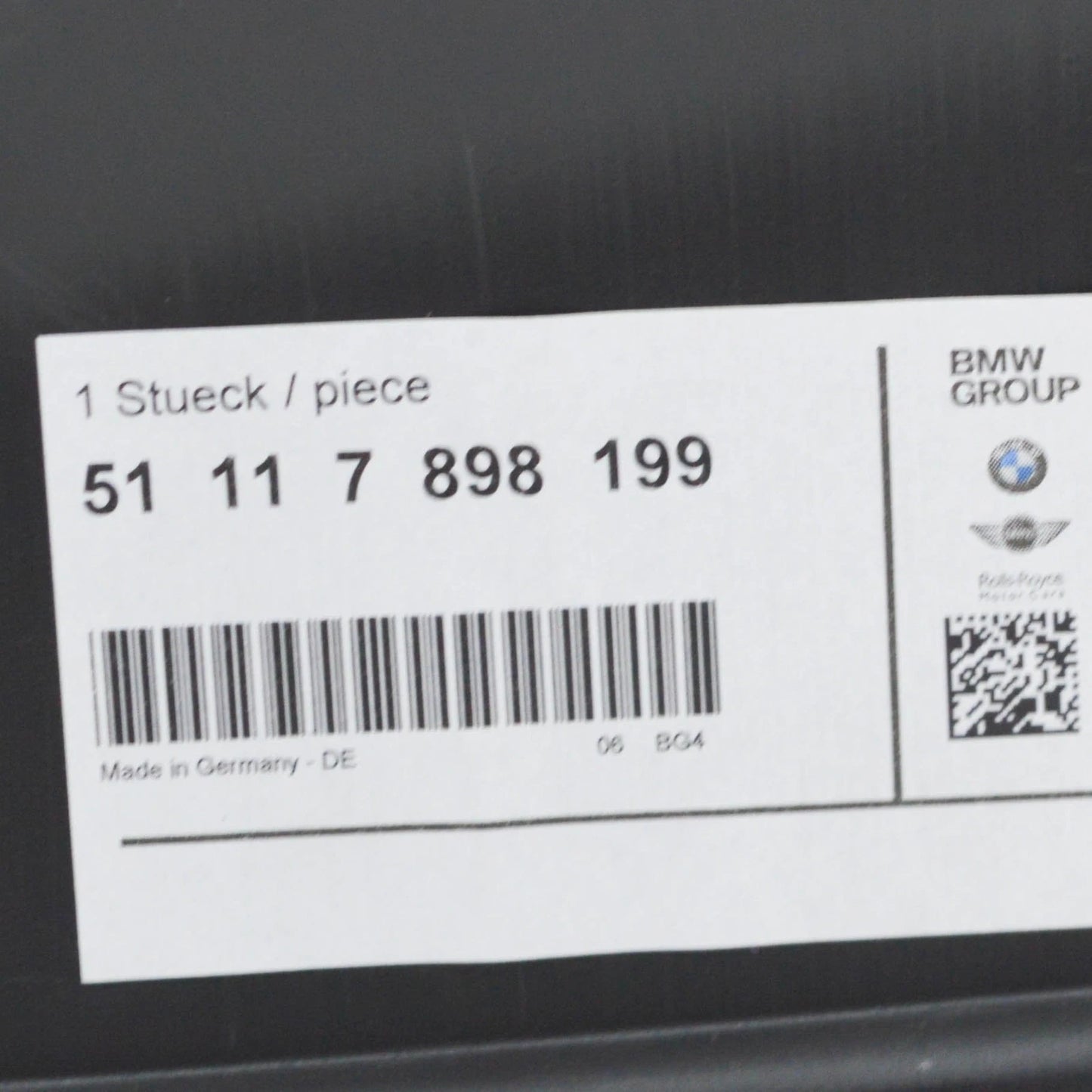 NEW BMW 6 E63 FRONT LEFT BRAKE AIR DUCT 7898199 51117898199 ORIGINAL