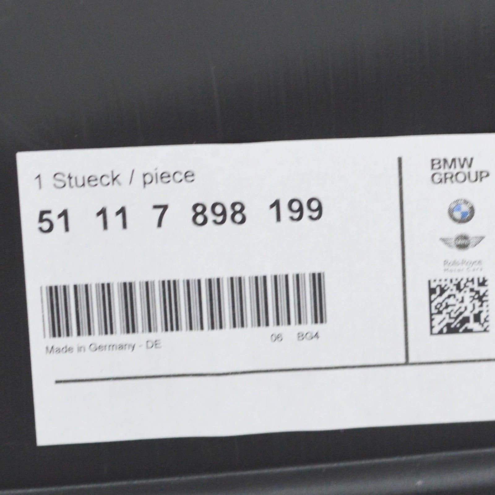 NEW BMW 6 E63 FRONT LEFT BRAKE AIR DUCT 7898199 51117898199 ORIGINAL