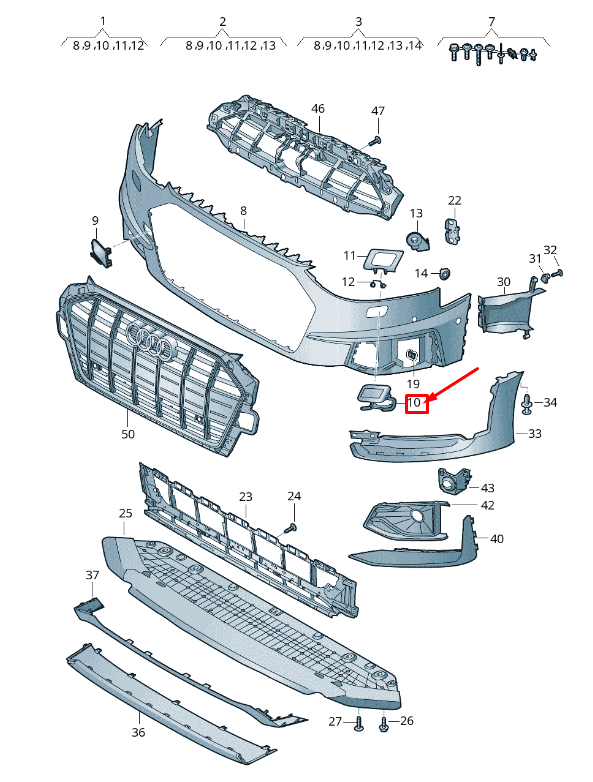 new audi a4 b9 front left bumper headlight washer cover 8w0955275fgru original