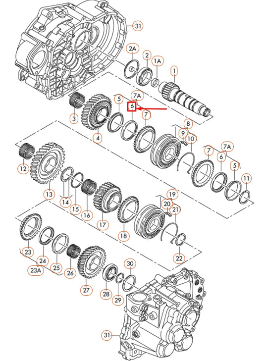 NEW VW TIGUAN 5N MK1 OUTER 1ST/2ND GEAR SYNCHRONIZER RING 02F311279 ORIGINAL
