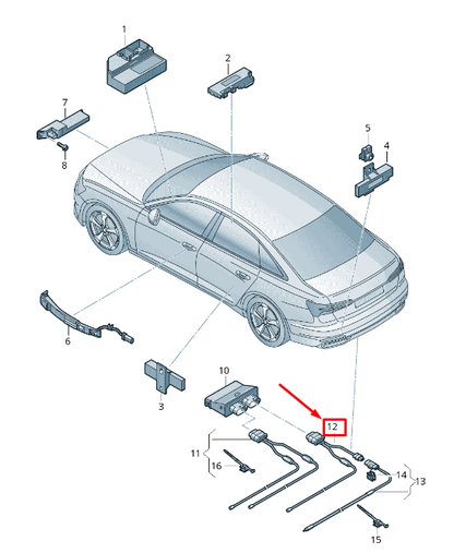 new audi a6 4a c8 tailgate opening sensor line 4k8962239a original