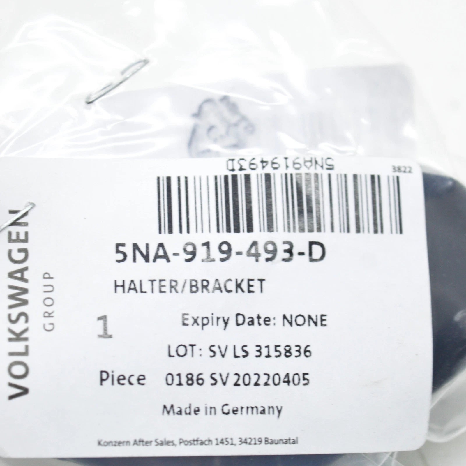 NEW VW TIGUAN AD MK2 FRONT BUMPER LEFT PARK SENSOR BRACKET 5NA919493D ORIGINAL