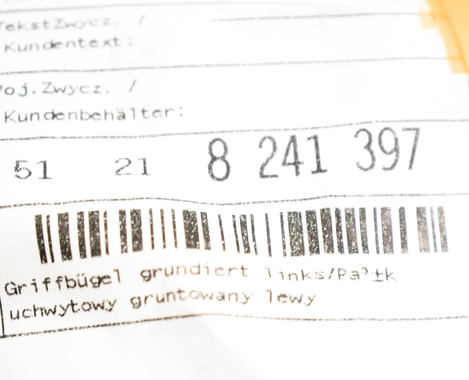 NEW BMW 3 E46 FRONT LEFT DOOR EXTERIOR HANDLE 51218241397 8241397 ORIGINAL