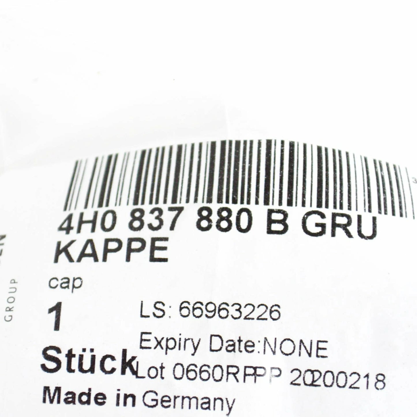 NEW AUDI A7 4G FRONT RIGHT DOOR HANDLE KEY TRIM COVER CAP 4H0837880BGRU